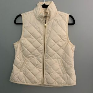 Old Navy Quilted Cream Lightweight Vest